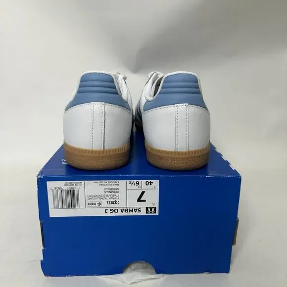 adidas GS Samba OG “White Ash Blue Gum” JQ2832 - Picture 4 of 6